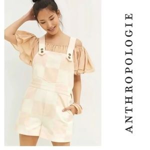 Anthropologie Hutch Check Overalls Size extra small (XS)